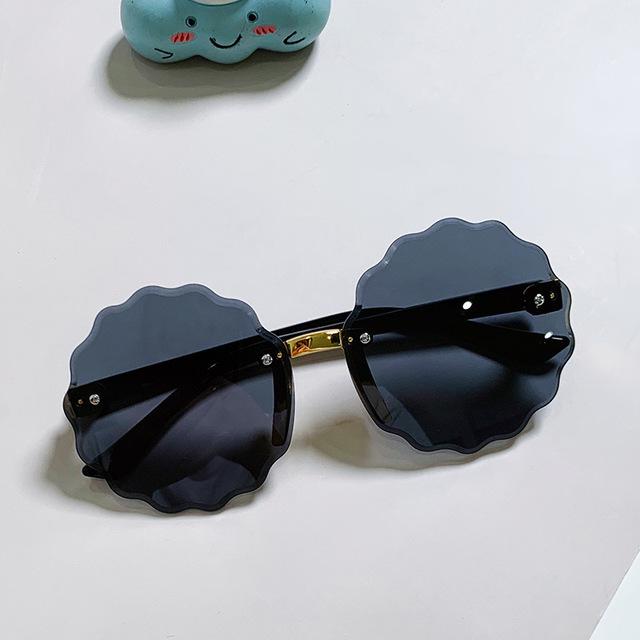Children s Sunglasses Retro Round Sunshade Sunglasses Baby Rimless Party Sunglasses Fashionable Kids Sunglasses As Show