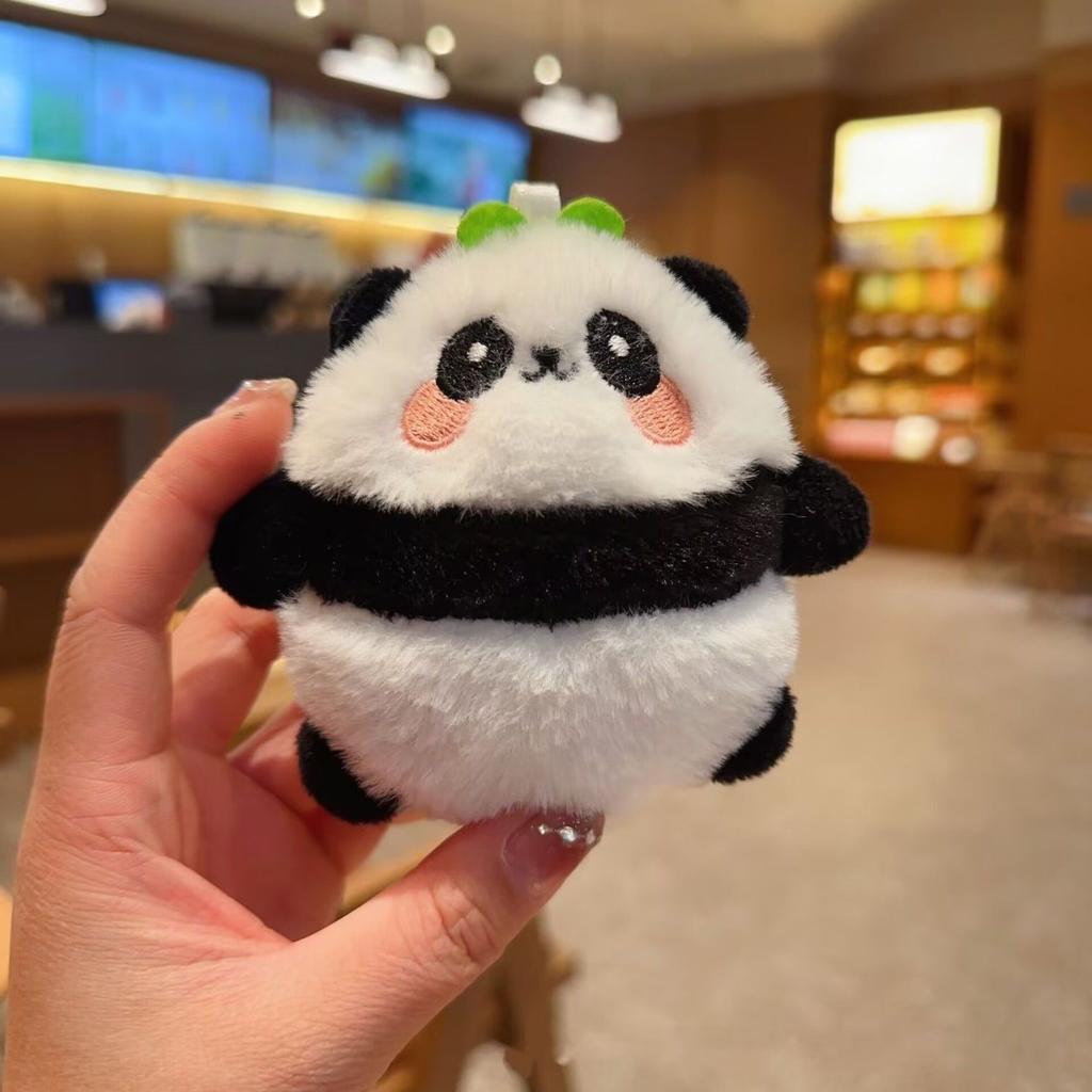Cute Panda Plush Keychain Soft Stuffed Animal Doll Bag Charm Pendant Creative Gift Accessory