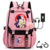 Large Capacity Schoolbag with Shoulder Strap; Student Three-piece Pencil Case Set
