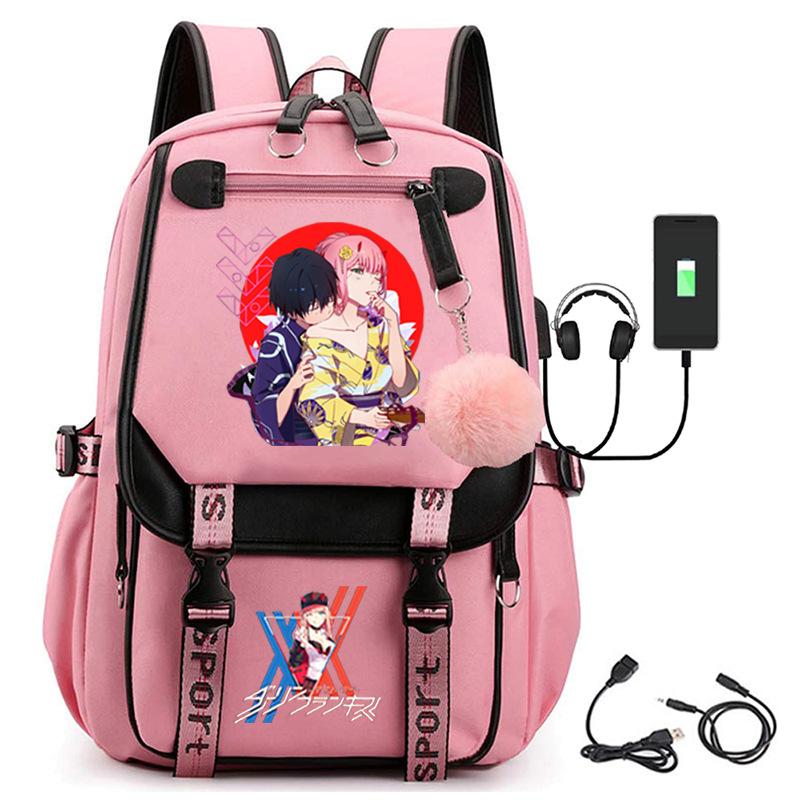 Large Capacity Schoolbag with Shoulder Strap; Student Three-piece Pencil Case Set
