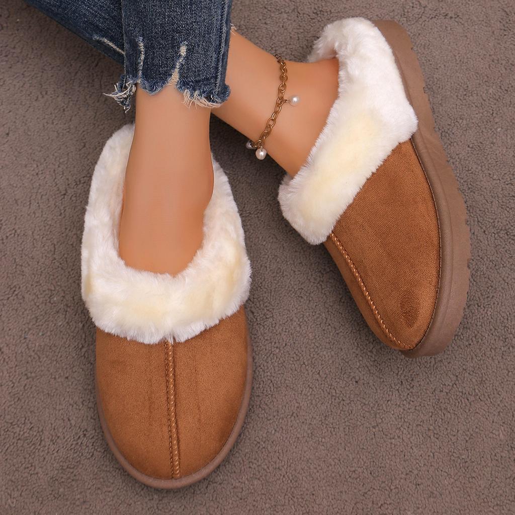 Women's Shoes, Women's Casual Shoes, Winter Warm Home, Fleece and Thickened Cotton Slippers
