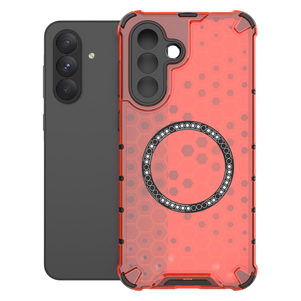 For Samsung Galaxy A56 5G/A36 5G Magnetic Case Honeycomb Design TPU + PC Phone Cover