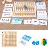 99 Multiplication Board Game Wooden Montessori Kids Learning Educational Toys Math Counting Hundred Board Teaching Aids