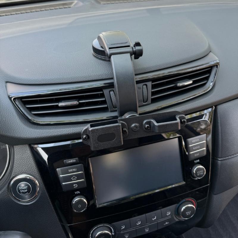 Car Dashboard Transceiver Mount Adjustable Hand Microphone Stand with Strong Suction Cup for Vehicle Communication