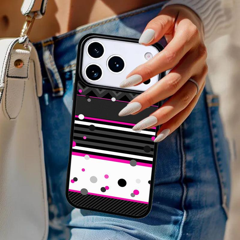 Polka Dots Lines Abstract Art Phone Case For iPhone 17 Air 14 15 13 12 Max Cover For Apple 16e 11 Pro Max Plus Coque