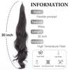 MISS WIG Synthetic Flexible Wrap Around Ponytail  Extensions Long Wavy Layered Fake Ponytail Hairpiece Wig For Women Daily Use