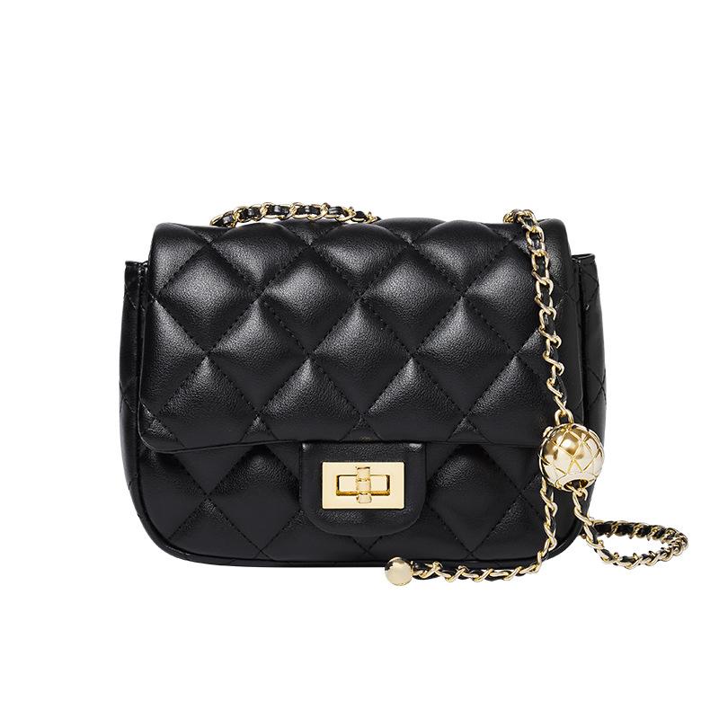 Mrs. Qiao Women's Bag New 2025 Genuine Leather Small Bag Quilted Chain Bag Fashionable Shoulder Bag Crossbody Bag