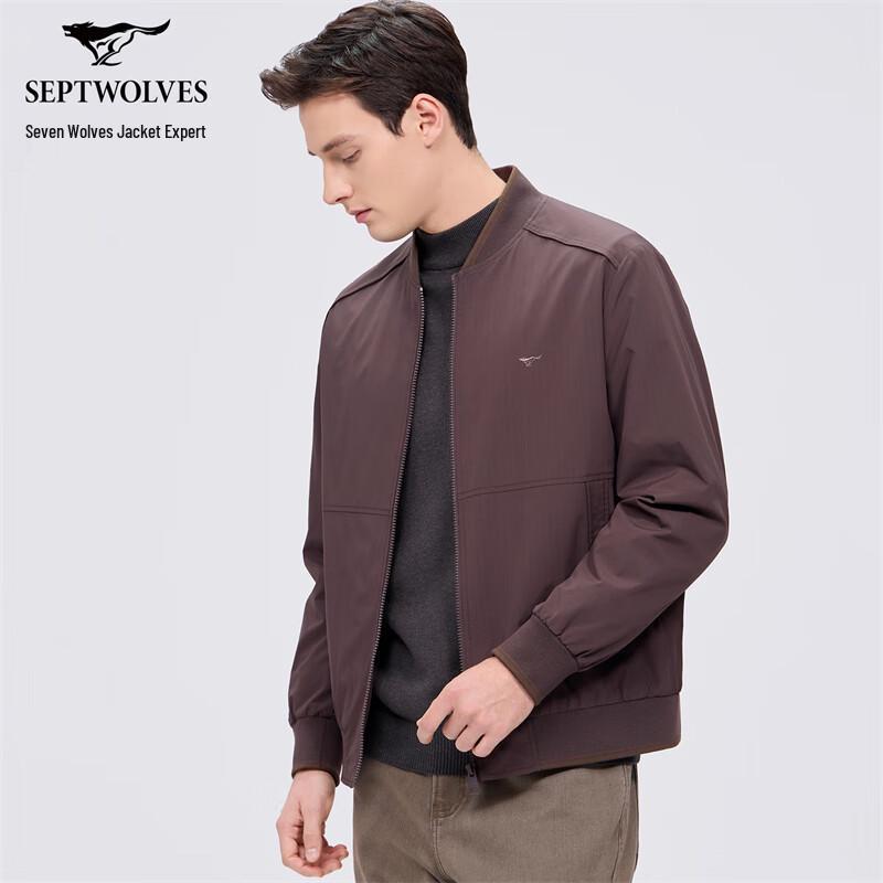 

Septwolves Men s Jacquard Baseball Collar Jacket 3XL