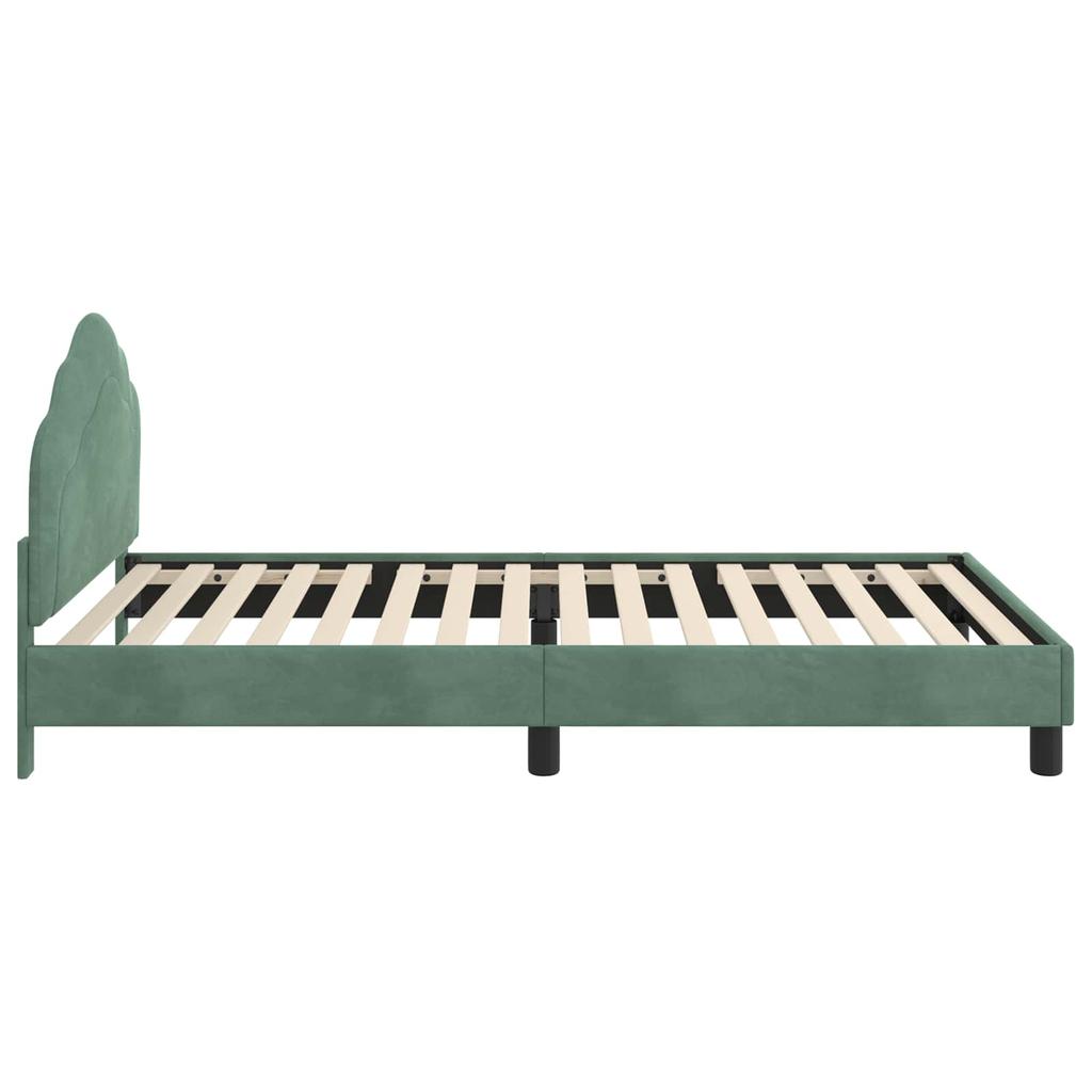 Kids Bed Frame with Headboard Sea Green 80 x 200 cm Velvet