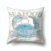 Vintage Marine Cushion Cover Peach Skin Pillowcase Sofa Cushion Pillowcase Suitable for Living Room Car Pillowcase