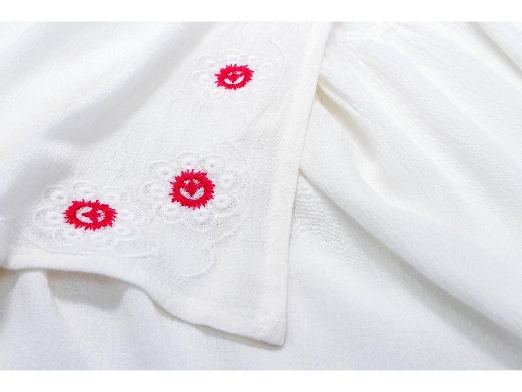 2025 Kwiecista Vintage Haftowana Sukienka Letnia Plażowa z Frędzlami dla Kobiet