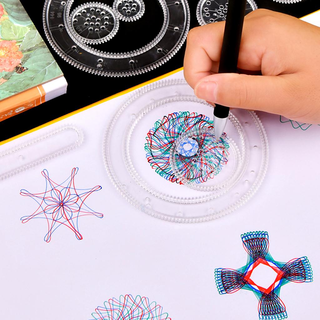 22 Pieces Spirograph Drawing Set Creative Deluxe Drawing Kit