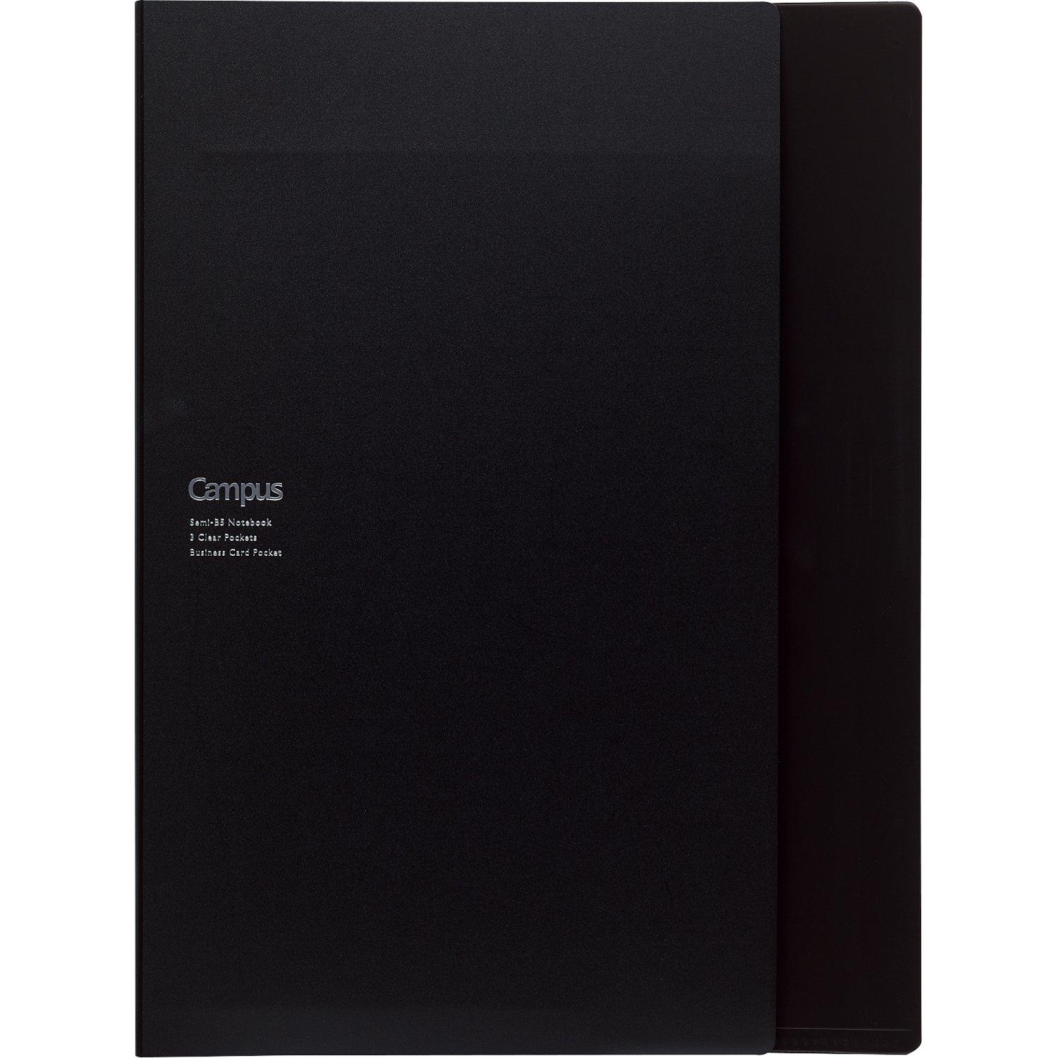KOKUYO Notebook Cover with Document Includes 1 Campus File, Notebook, A4, Black, No-612B-D