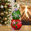 YUETJIN 16" (40cm) Indoor Color-Changing Stacked Christmas Ball Ornament – Snowflake Holiday Decoration with LED Lights