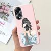 For Oppo A58 4G Back Cover Beauty Flower Girl Fashion Jelly Phone Case For Oppo A58 4G CPH2577 OppoA58 A 58 Coque Etui Soft TPU