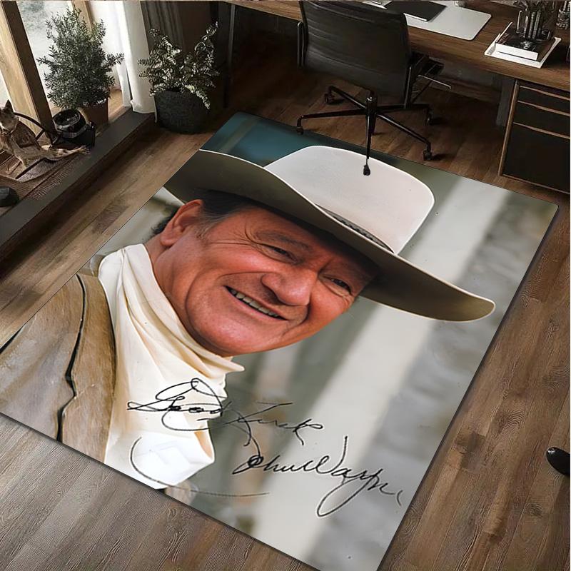 John Wayne Print Rug - Computer Chair Area Rug home decoration Carpet For Living Room Bedroom Flooring Mat