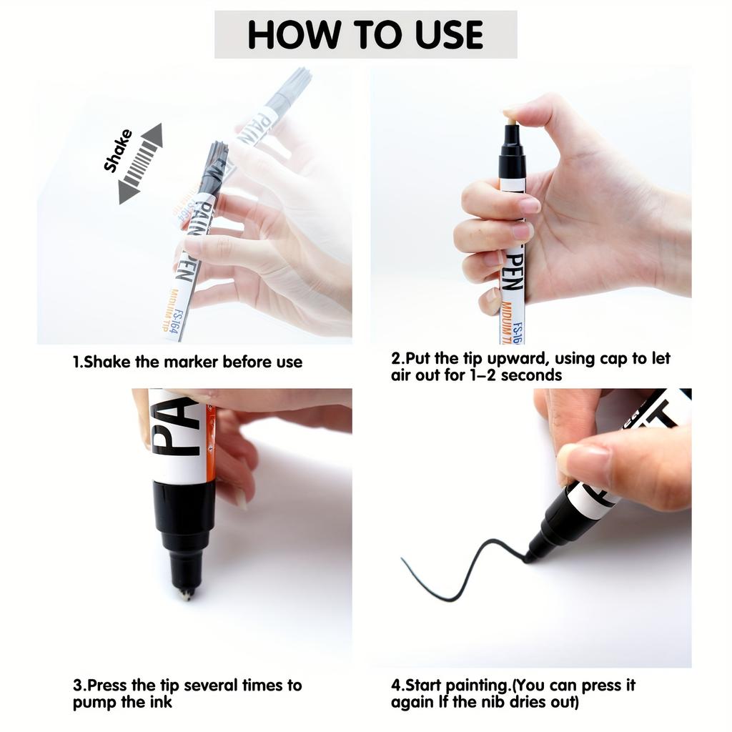 Farbmarker, Farbmarker auf fast allem, schnelltrocknendes und permanentes Ölfarbmarker-Set