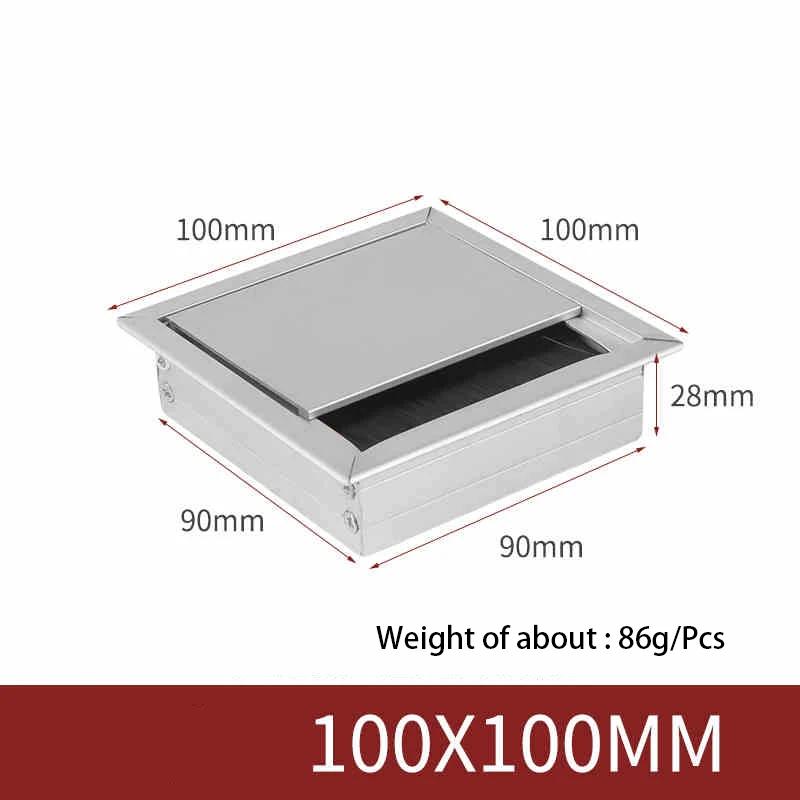 

1Pcs Aluminum Alloy Desktop Hole Cover 100-600mm Office Furniture Hardware Cable Outlet Threading Box Cable Threading Organizer