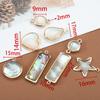 10pcs 5pcs Shell Pendant Heart Star Copper Charms Pendants for DIY Earrings Bracelet Necklace Jewelry Making DIY Components