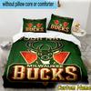 3pcs Custom Name Milwaukee Bedding Set Includes 1 Duvet Cover & 2 Pillowcases for All Seasons Dormitory Home Decor Christmas Gifts