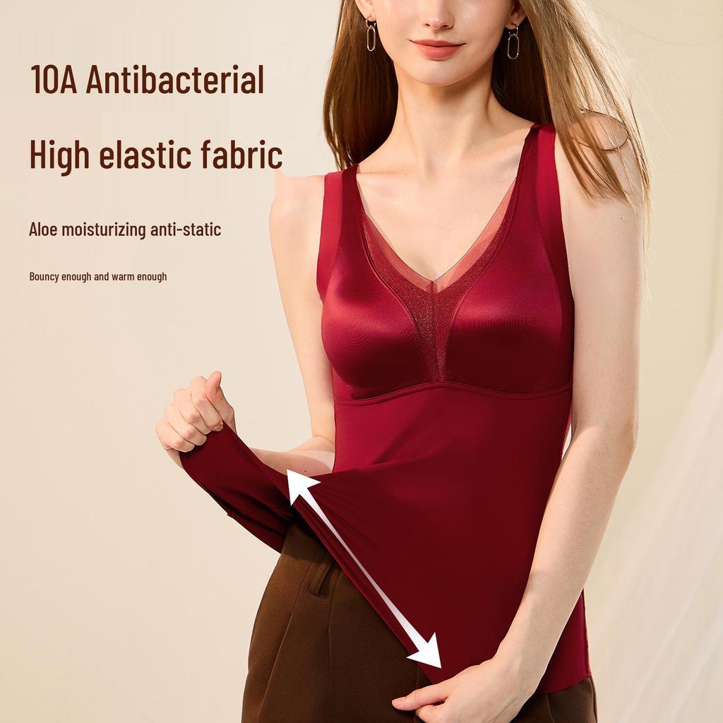 Lace Satin Aloe Antibacterial Warm Back Smoothing Bra - Women's 10A with Comfortable Lift