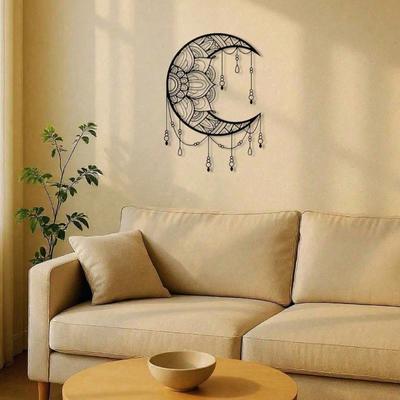 Wandkunst Dekor Black Friday Metall Mandala Mond Bohemian Spirituell Yoga Meditation Zen Geschenk