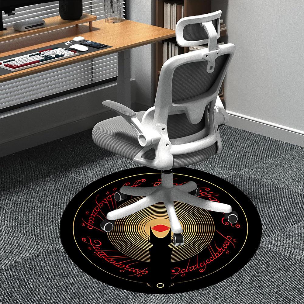 

1pc The Lord of the Rings Office Round Area Rug, Indoor Mat Suitable For Office, Under Office Chairs Bedroom Living Room Home Decor, Room Deco176 80cm by 80cm