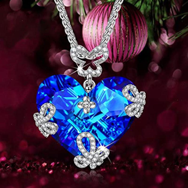 Buy Fashion Ladies Pendant Necklace Delicate Luxury Crystal