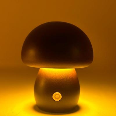 Roztomilé houbové LED noční světlo Dřevěná noční stolní lampa s dotykovým vypínačem Dekorace pokoje Vysoce kvalitní ekologická houbová lampa