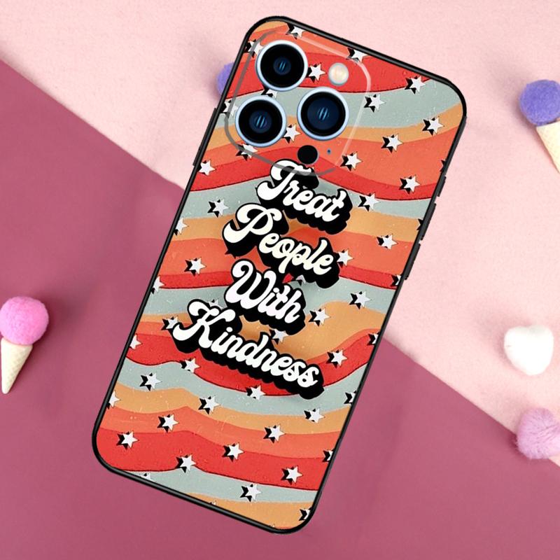 

Treat People With Kindness Case For iPhone 16 15 Pro Max 11 12 13 Mini 14 15 Pro Max 16 Plus XR 16e Phone Back Cover iPhone 16 Pro