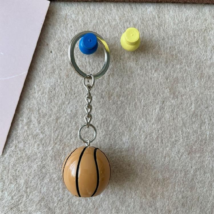 Unique Sports Keychain Resin Football Basketball Volleyball Charm Creative Decoration Gift For Coaches Players Fan