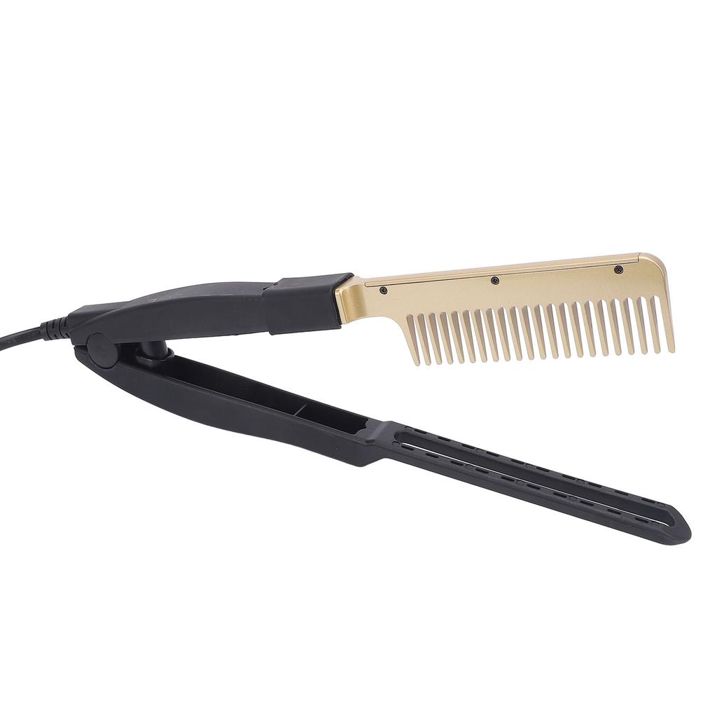 Multifunctional Hair Straightening Comb Safe Wet Dry Use Portable Styling Comb for Home Use EU Plug