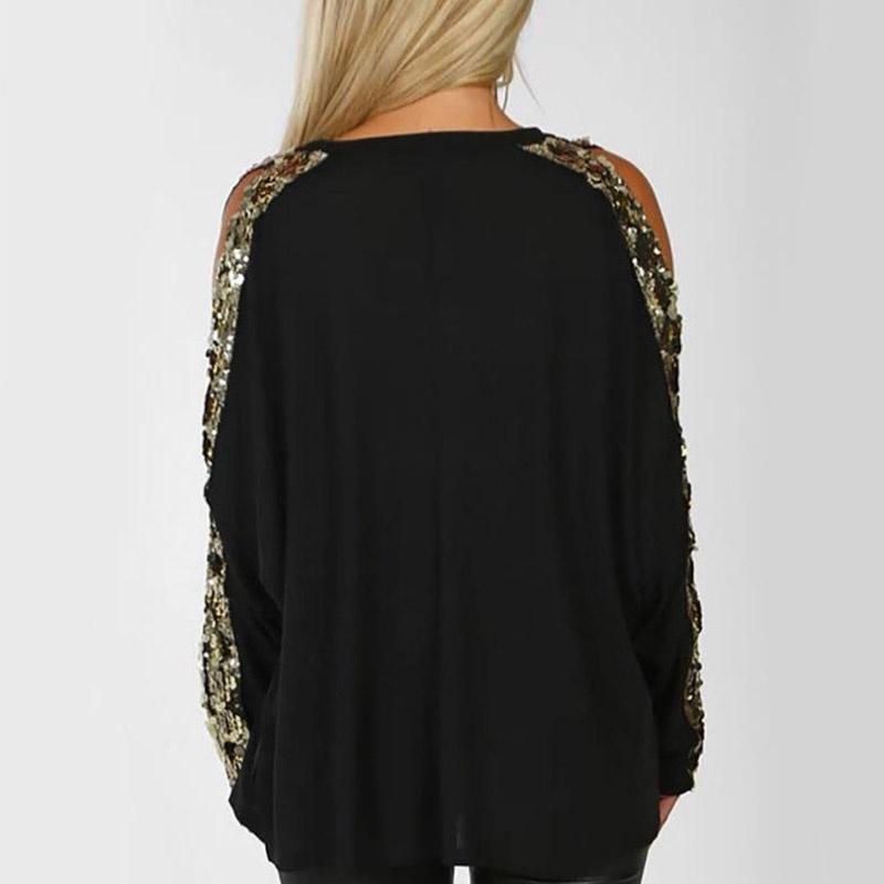 Women Ladies Sweatshirts Loose Blouse Long Sleeve Sequined Casual T-shirts Tops With Premium Quality Comfort And Stylish Versatility