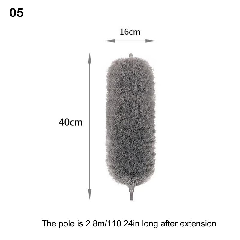 

280cm Dust Dusters With Extension Pole Retractable Dust Removal Brush Microfiber Dusting Brush Reusable Ceiling Cleaning Tool