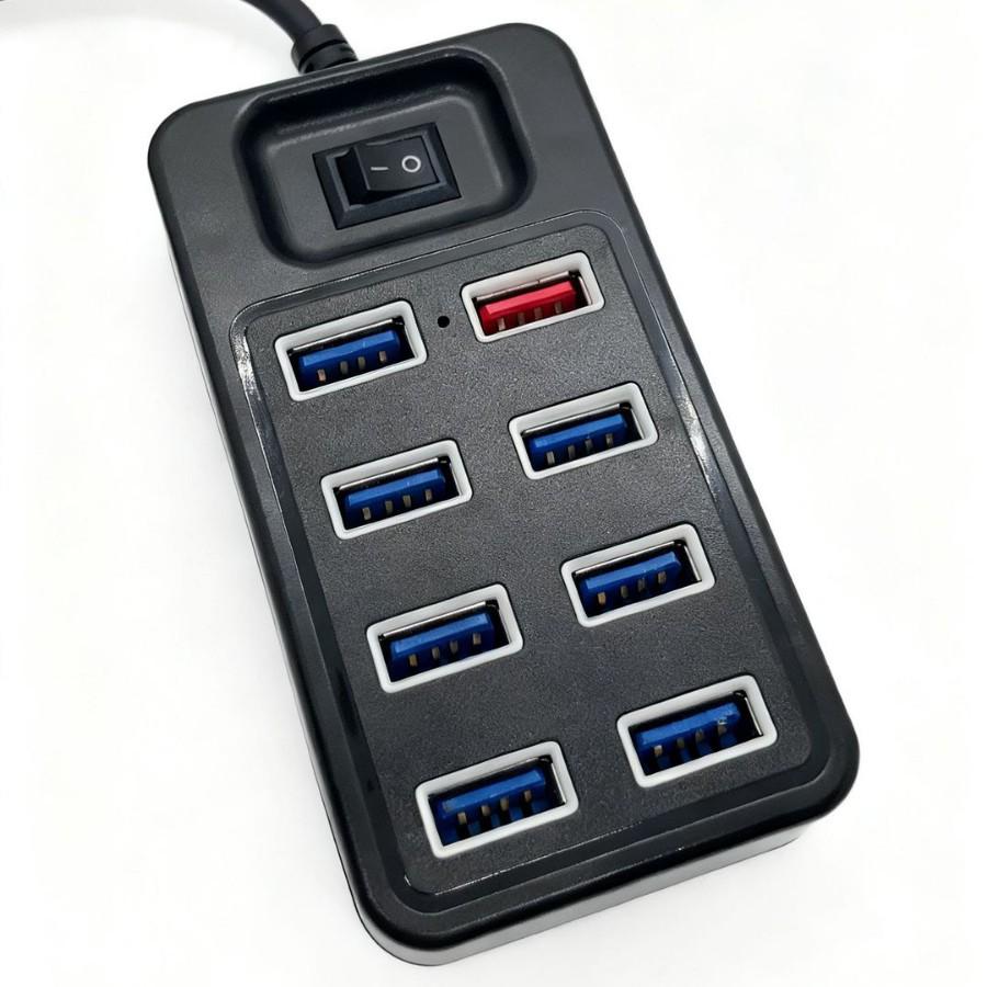 

8-Port USB 3.0 Hub Splitter with Independent Power Switch and Micro Power Input