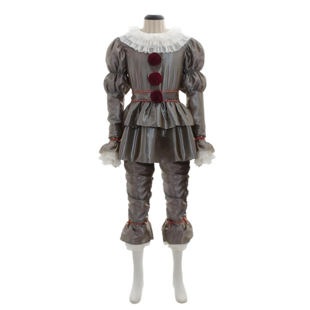 Anime Night Clown Joker Adult Pennywise Cosplay Costume Halloween Clown Stephen King Men Women Cos Suits Outfit Uniform Party