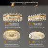 Nordic Luxury Italian Minimalist Crystal Chandelier for Living and Dining Room