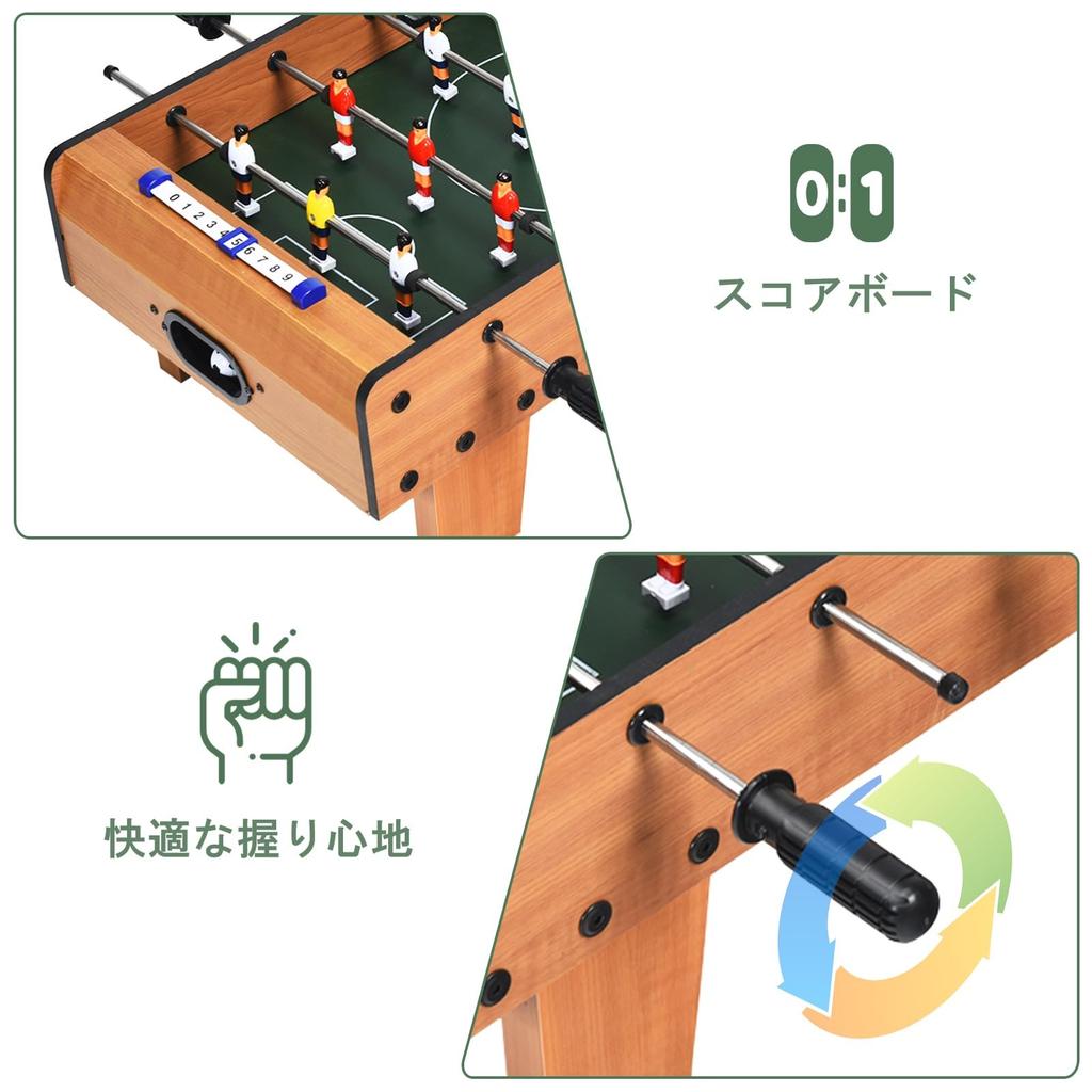 GYMAX Tischfußball Fußball Analoges Brett Tischfußball Echter Spieler Tischplatte Eltern und Bester Freund Spiel, Brett, Spiel, Spiel, Kompakt, Fußball, Spiel,