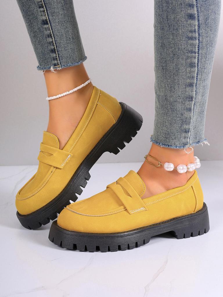 Fashion 2024 Shoes Women Plus Size Loafers Women British Style Platform Shoes Office Ladies Light Casual Designer Shoes Zapatos De Mujer