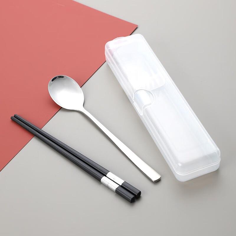 

Portable Stainless Steel Spoon & Alloy Chopsticks Travel Set