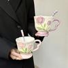 Exquisite and High Quality Tulip Pearl Light Mug Wedding Souvenir High End Feeling for Girls' Office Dormitory