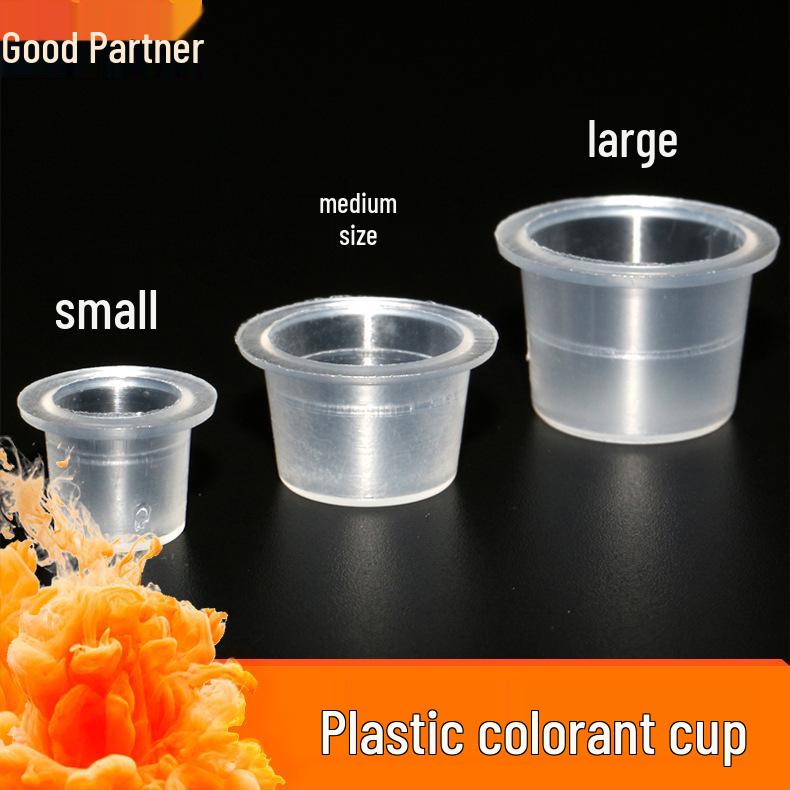 Tattoo Color Cups: Reusable Plastic Bowls for Eyebrow and Lip Tattoos In Various Sizes