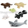 City Animal Zoo Farm MOC Building Block Pig Chicken Sheep Crocodiles Panda Dolphin Elephant Gorilla Fruit Eagle Bricks Toys A31