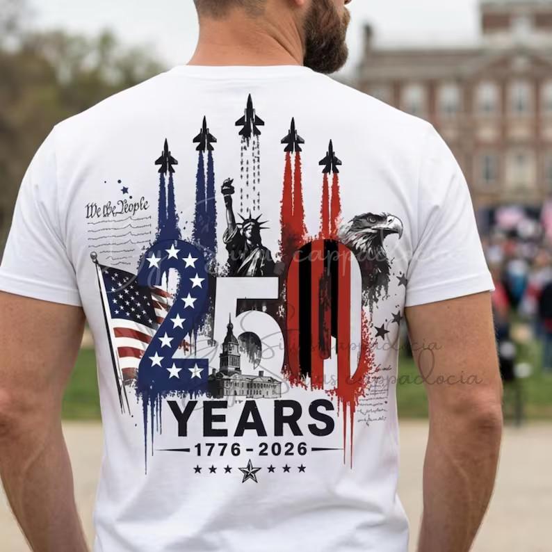 American Pride Semiquincentennial Shirt USA 250 Anniversary Graphic Unisex T-Shirt M
