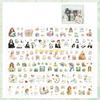 W89C 6Rolls Scrapbooking Decorative Tape 50mmX2M Scenic Sticker Tape for Notebook Journal Photo Album Craft Embellishments