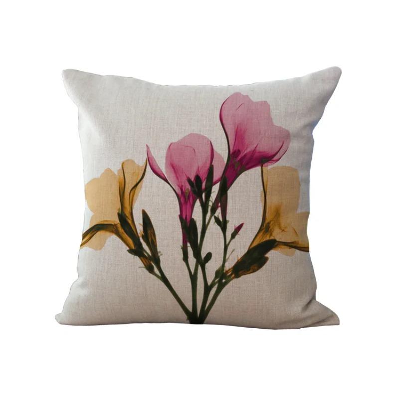 

Красочные Растительные Подушки Цветы Наволочка для Дивана Гостиная Декоративная Подушка Постельное Белье 35x35cm