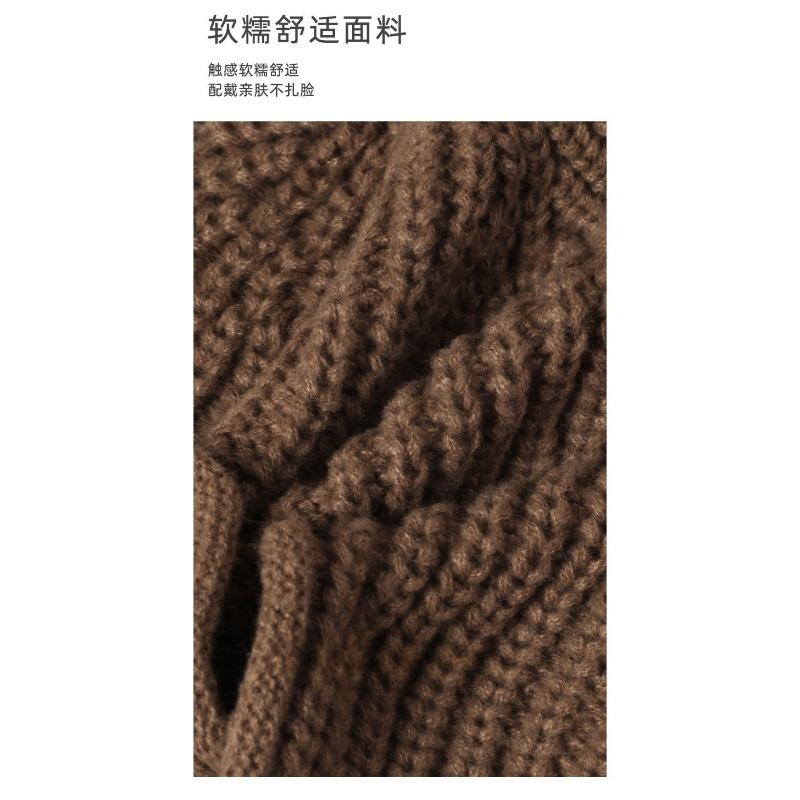 Women S Warm Knit Earflap Hat For Autumn Winter Big Head Circumference Slim Fit