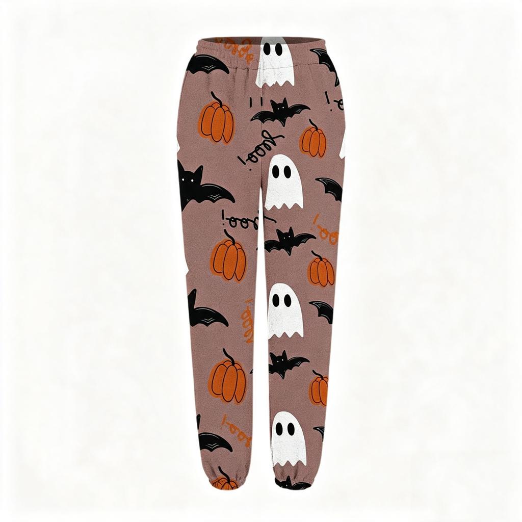 Unisex Halloween-Print Jogginghose - Lockere Freizeithose für Feiertags-Kostümpartys