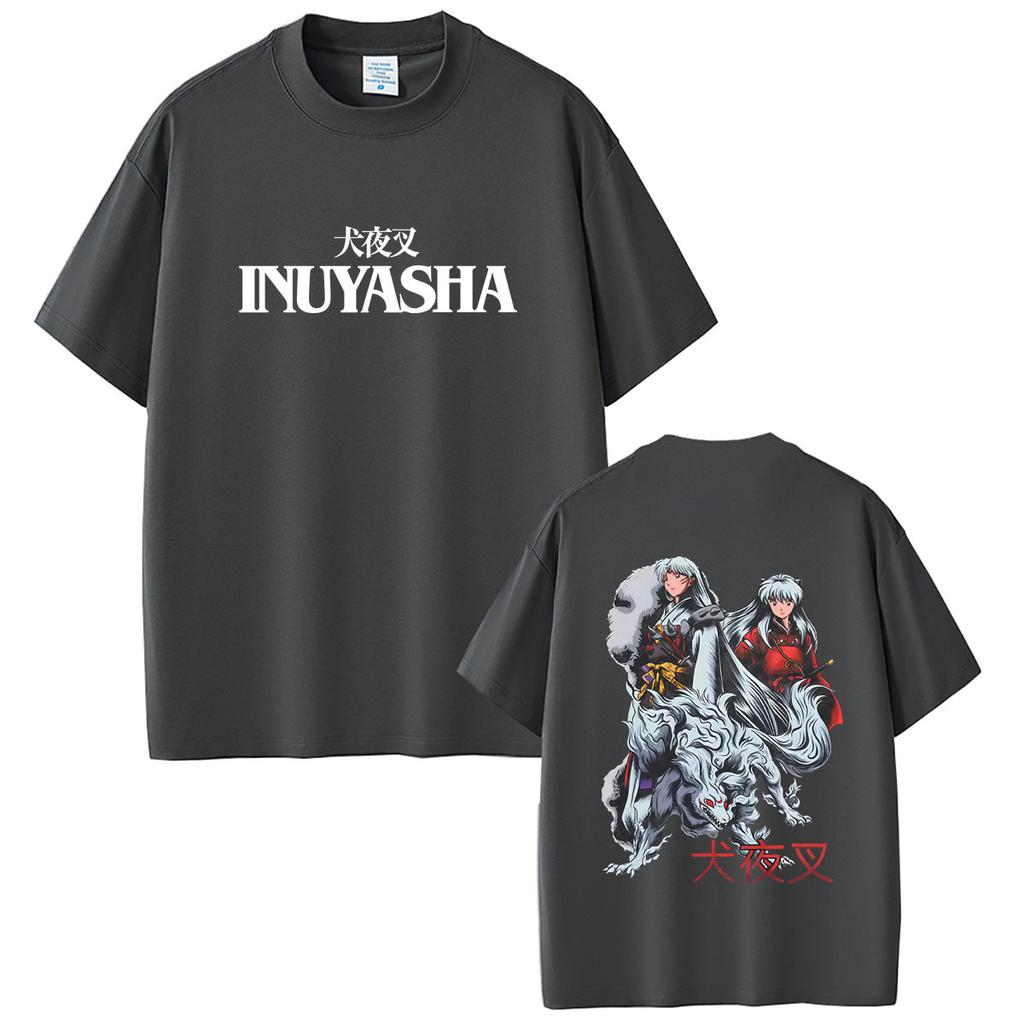 T-shirt Grafica Anime Inuyasha Sesshoumaru Unisex Donna Retrò Anni '90 Cotone Unisex T-shirt Divertenti Cartoni Animati Unisex Uomo Cotone