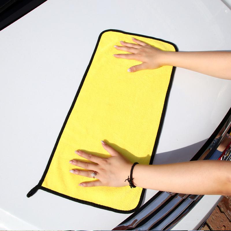 1/2/6pcs Microfiber Cleaning Towel Thicken Soft Drying Cloth Car Body Washing Towels Double Layer Clean Rags Car Accessories